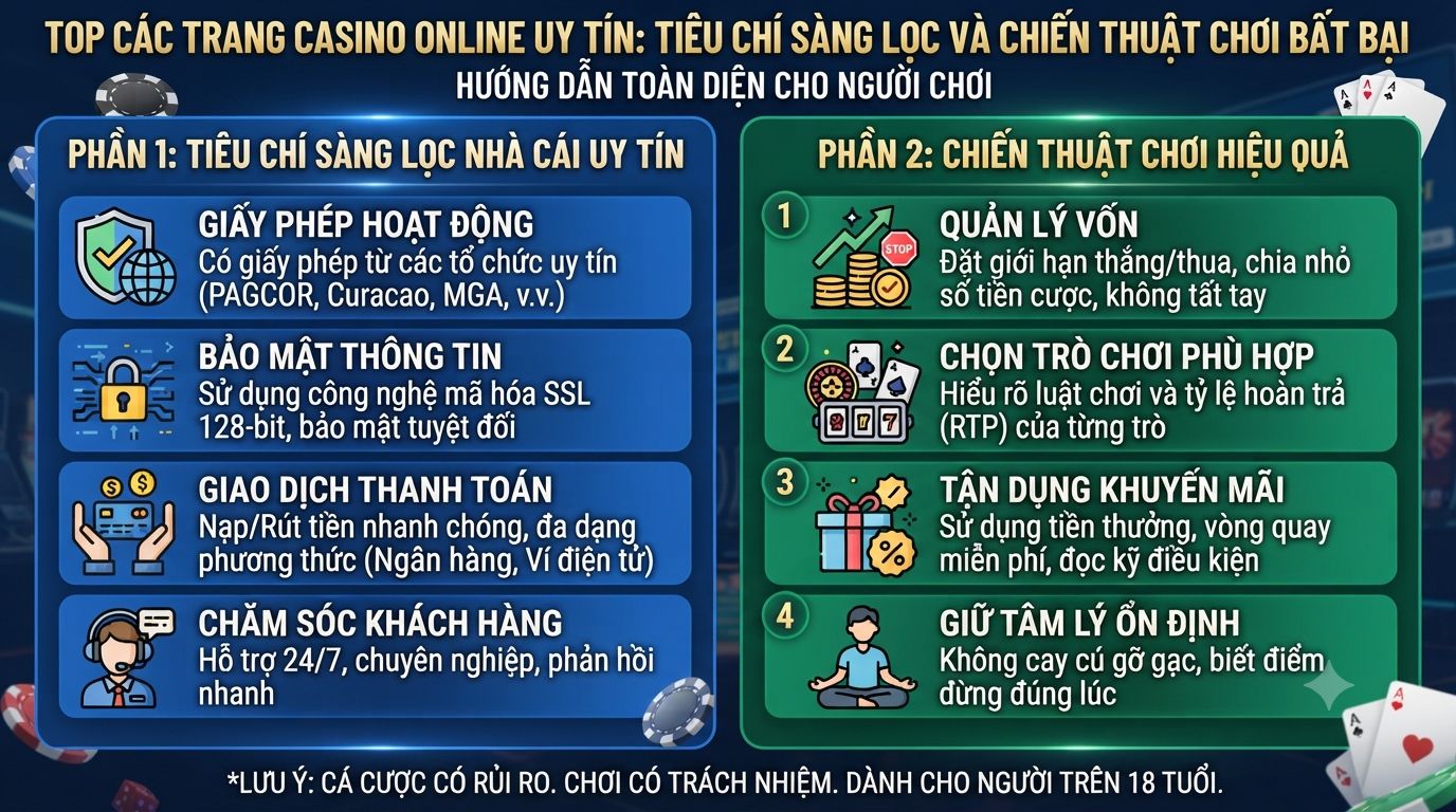 các trang casino online uy tín
